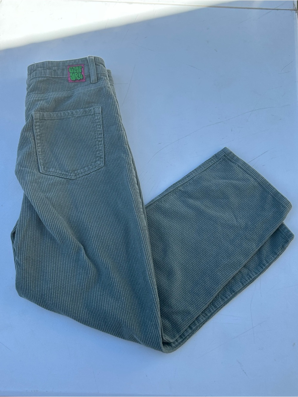 Empyre Tori Sage Corduroy Baggy Pants Size 8 High Waist Zumiez Y2K